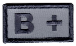 Blodgrupp - Patch med kardborre [Utgående produkt]